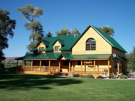 one story house with dark green metal roof design|green one story house.